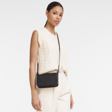 Longchamp Le Foulonné Cardholder Shoulder Bag Black