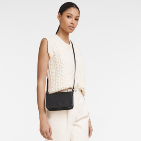 Longchamp Le Foulonné Portefeuille Bandoulière Noir