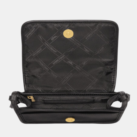 Longchamp Le Foulonné Portefeuille Bandoulière Noir intérieur