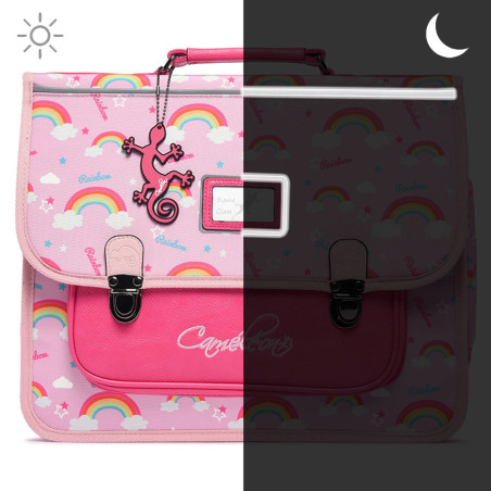 Caméléon Retro Backpack 32cm Pink Rainbow