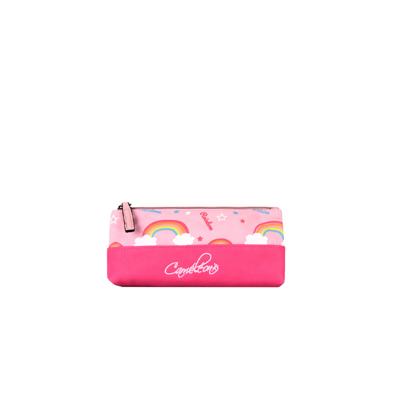 Chameleon Retro Pink Rainbow Pencil Case