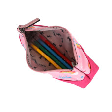 Chameleon Retro Pink Rainbow Pencil Case