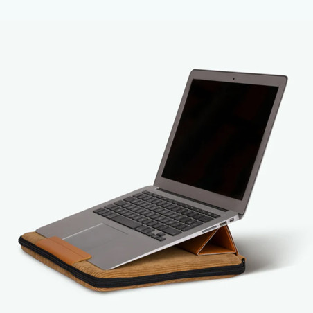 Cabaïa Laptop Bab Ezzouar Housse Ordinateur 15"/16" Marron velours 3/4