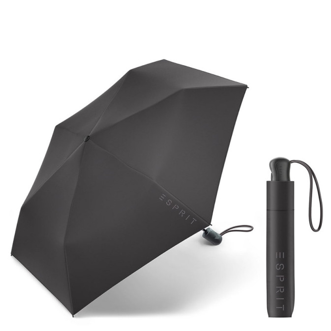 Parapluie De Poche Pliant ESPRIT Mini Slimline Noir - Neuf Avec étiquettes