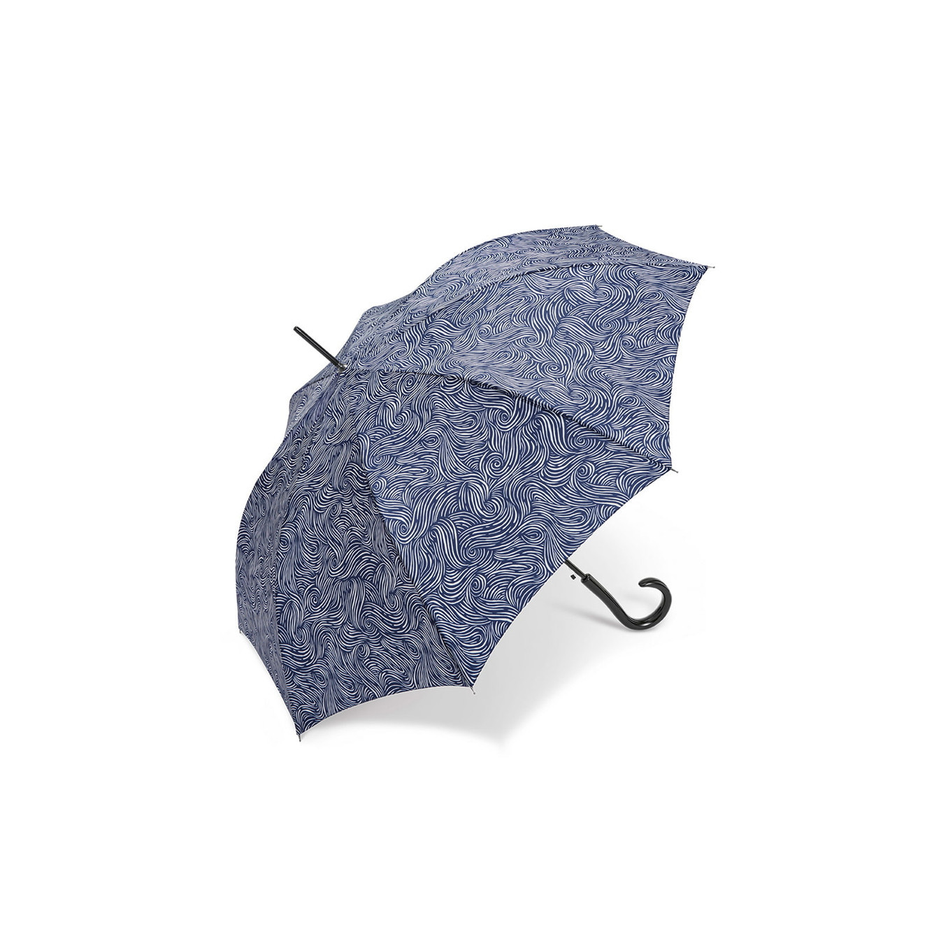 Pierre Cardin Long Umbrella AC Blue Wave Pattern
