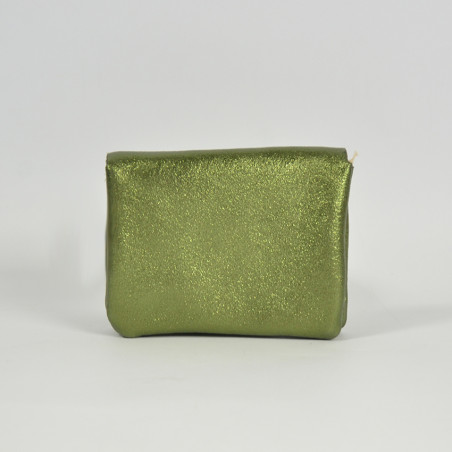Farfouillette Compact Money Wallet Leather PM Khaki