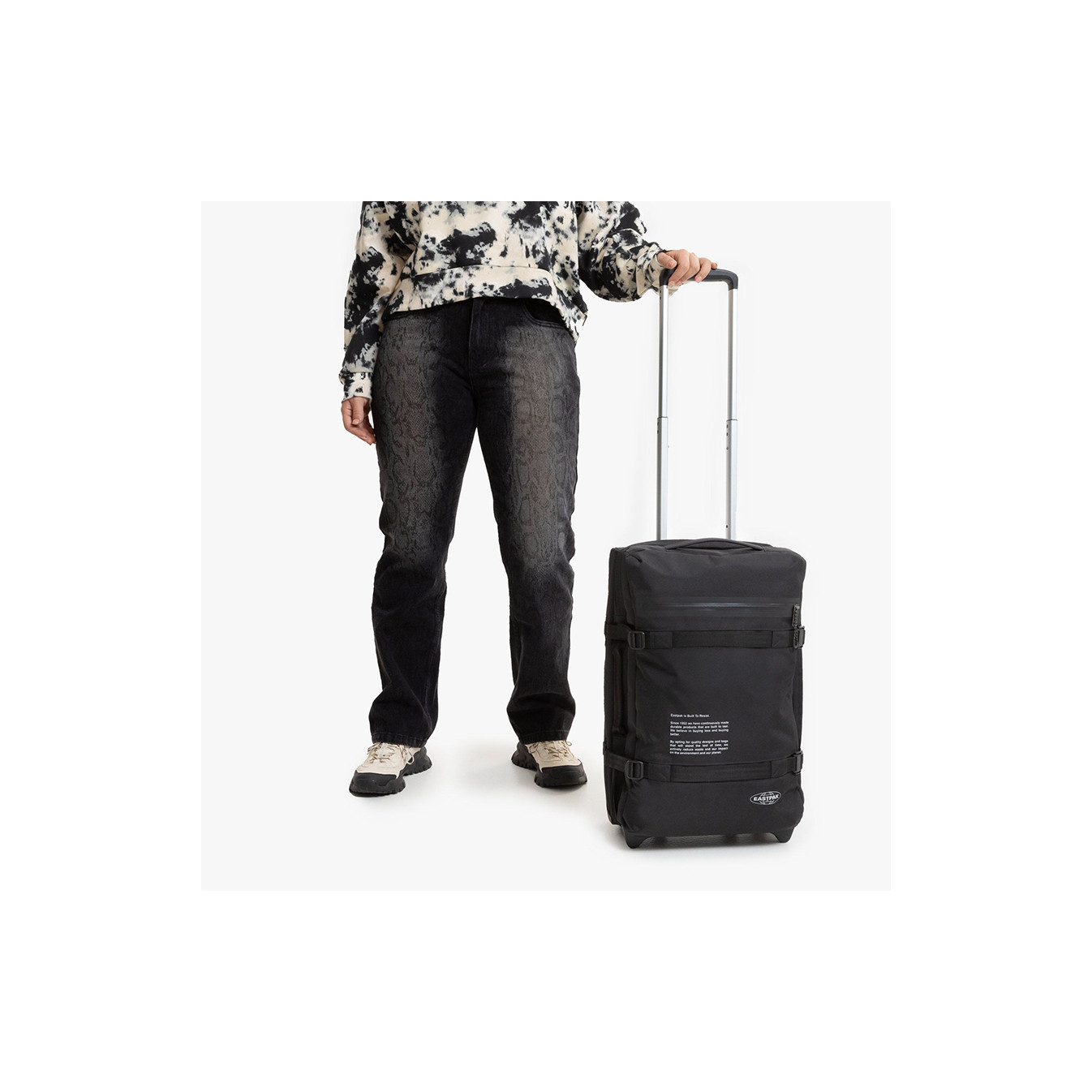 Eastpak Transit'r S Soft Cabin Wheeled Travel Bag 3e6 Storm Black