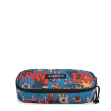 Eastpak Oval Single Pencil Case 7d7 Doodle Blue