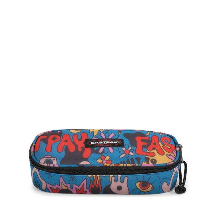 Eastpak Oval Single Pencil Case 7d7 Doodle Blue