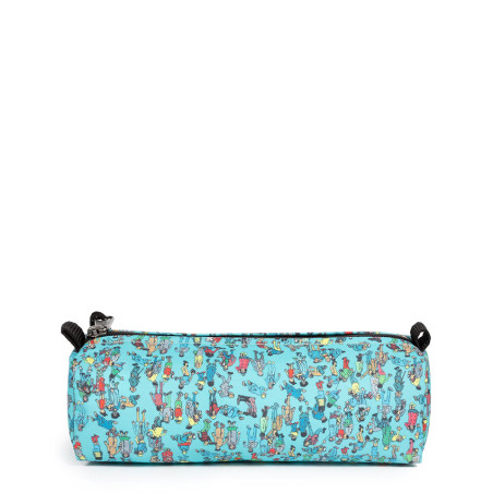 Eastpak Benchmark Single Trousse Where Is Wally Pattern Blue dos