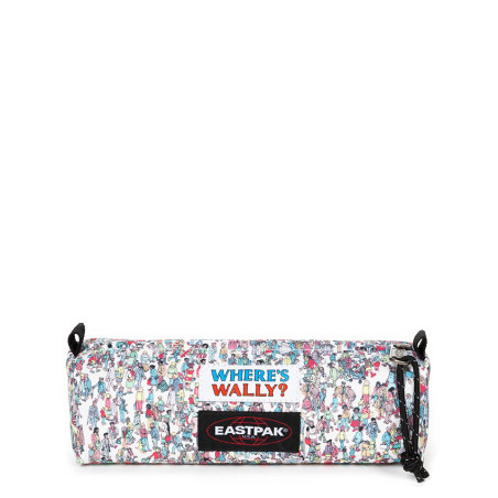 Eastpak Benchmark Single Pencil Case Where Is Wally Pattern White