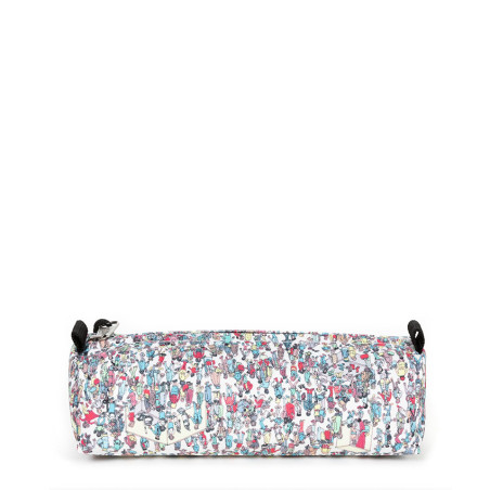 Eastpak Benchmark Single Pencil Case Where Is Wally Pattern White