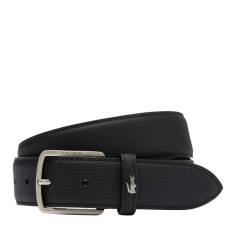 Lacoste Men's Classic Pique Canvas Belt Black
