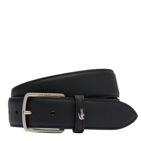 Lacoste Men's Classic Pique Canvas Belt Black
