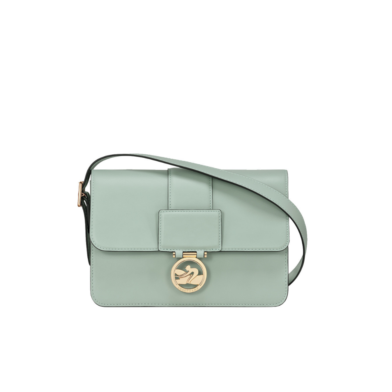 Longchamp Box-Trot Crossbody Bag Grey Green