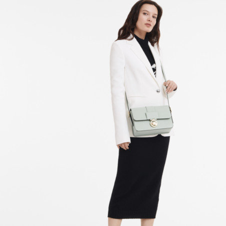 Longchamp Box-Trot Sac Porté Travers M Vert de gris details