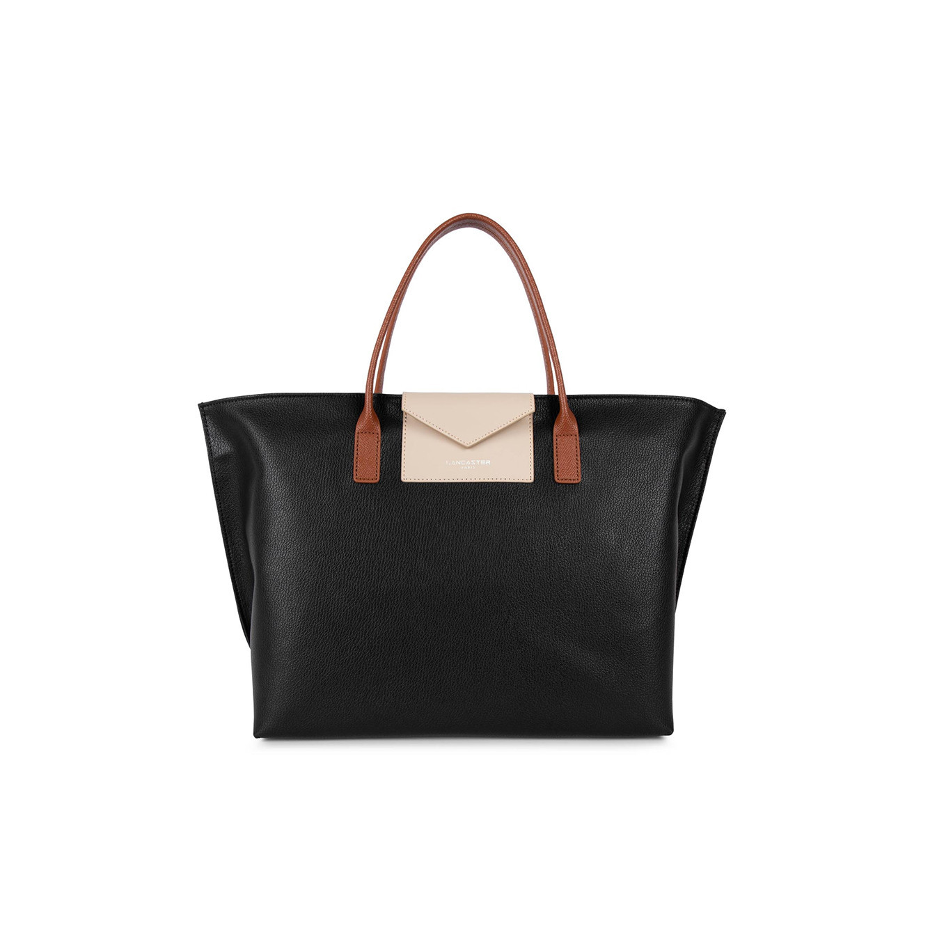 Lancaster Maya Large Tote Bag 517-19 Black Galet Rose Cognac