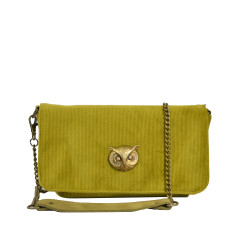 Sous Les Pavés Maï Taï Baguette Satchel in Mustard Velvet
