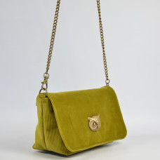 Sous Les Pavés Maï Taï Baguette Satchel in Mustard Velvet