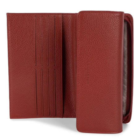 Lancaster Foulonne Double Companion Wallet 170-22 Carmine