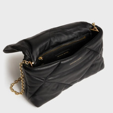 Gérard Darel Le Fanny Crossbody Premium Quilted Black Leather Bag