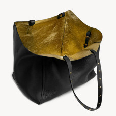 Gérard Darel Simple 2 Tote Bag Grainy Leather Black/Gold