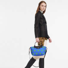 Longchamp Le Pliage Collection Sac À Main S Cobalt Gazon porté