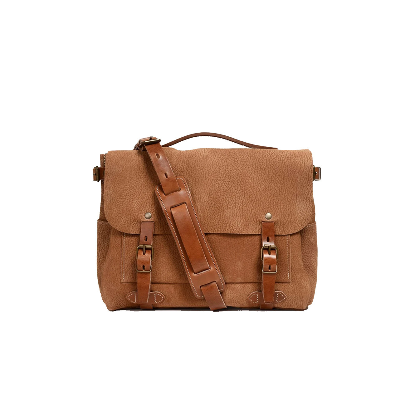 Bleu de Chauffe Messenger Bag Eclair M Camel