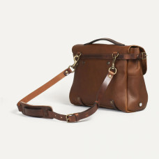 Bleu de Chauffe Postman Satchel Eclair M Amber Brown
