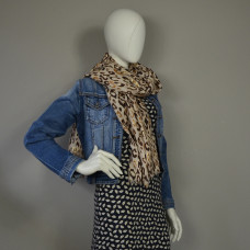Foulard Farfouillette Kinshasa Léopard Beige porté
