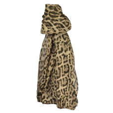 Foulard Farfouillette Kinshasa Léopard Marron