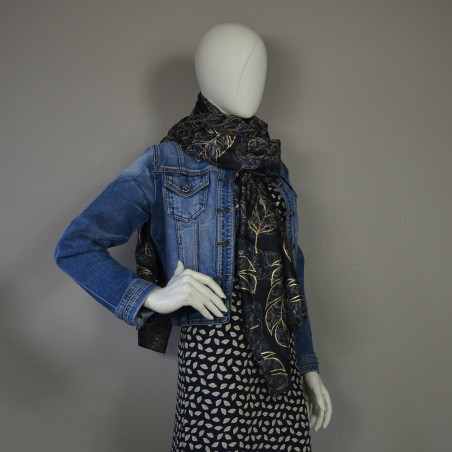 Farfouillette Pamporovo Black Feather Scarf