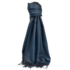 Farfouillette Milan Lurex Wool Scarf with Fringes Petrol