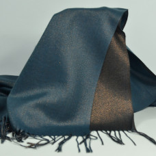 Farfouillette Milan Lurex Wool Scarf with Fringes Petrol