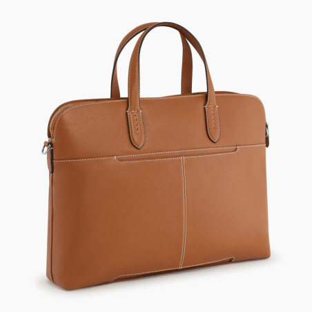 Le Tanneur Sophie Document Holder in Leather 1 Compartment PC 15" Tan