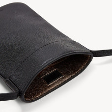 Gerard Darel Ladyphone Smartphone Pouch Black Leather and Gold