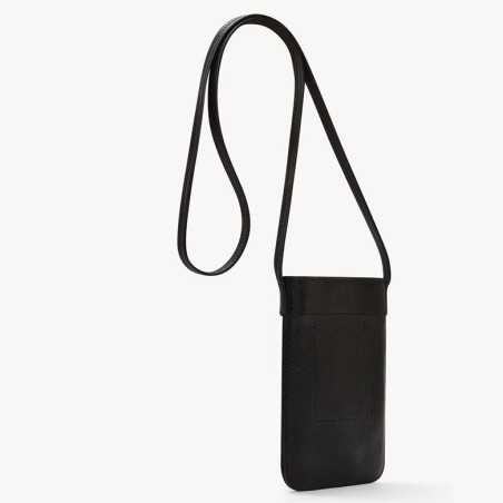 Gerard Darel Ladyphone Smartphone Pouch Black Leather and Gold