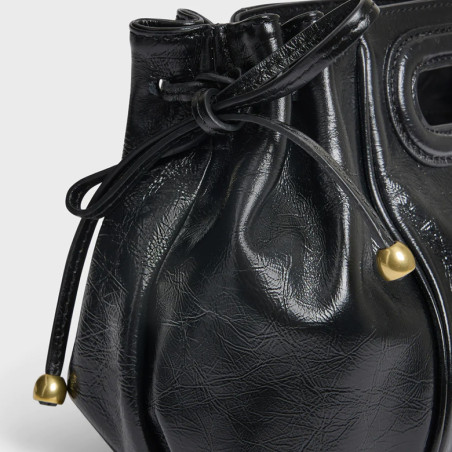 Gérard Darel Le Mini Dany Frosted Leather Effect Black