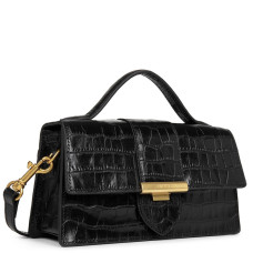 Lancaster Croco Ily Baguette Handbag Crocodile Leather 531-013 Black