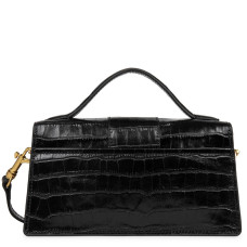 Lancaster Croco Ily Baguette Handbag Crocodile Leather 531-013 Black