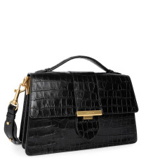 Lancaster Croco Ily Large Handbag Crocodile Leather 531-014 Black