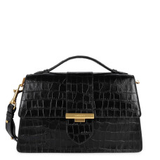 Lancaster Croco Ily Large Handbag Crocodile Leather 531-014 Black