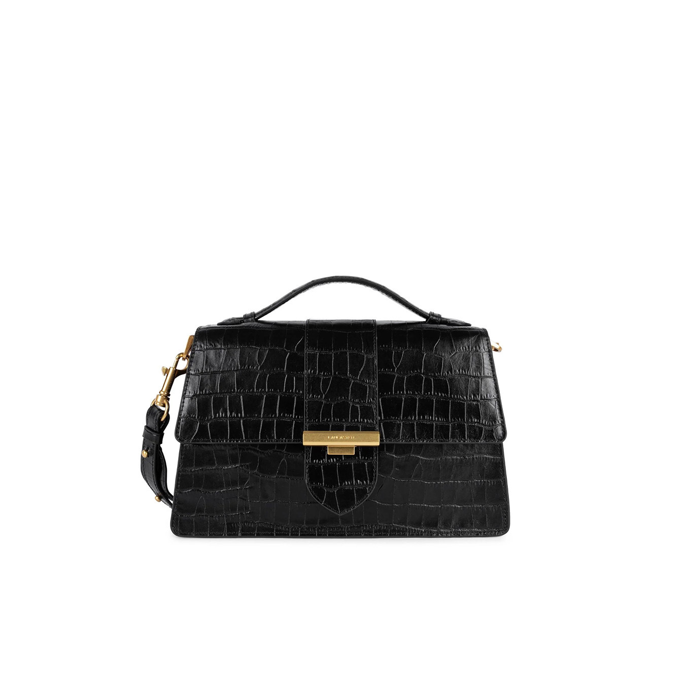 Lancaster Croco Ily Large Handbag Crocodile Leather 531-014 Black