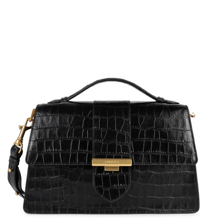 Lancaster Croco Ily Large Handbag Crocodile Leather 531-014 Black