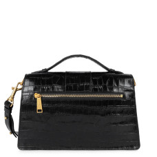 Lancaster Croco Ily Large Handbag Crocodile Leather 531-014 Black