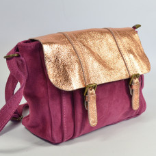 Farfouillette Sac Bandoulière Vintage Cuir 2520 Violet 3/4