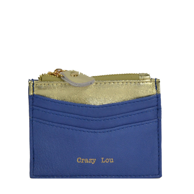 Farfouillette Card Holder Leather 7052 Blue