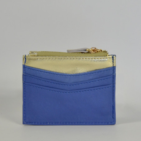 Farfouillette Card Holder Leather 7052 Blue