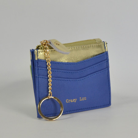 Farfouillette Card Holder Leather 7052 Blue