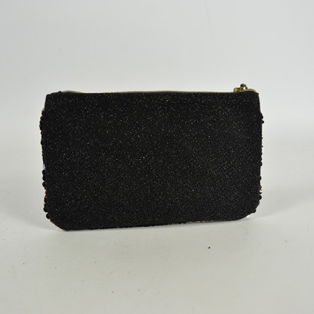 Mila Louise Poch PM SC7 Bag Coin Sequins Black